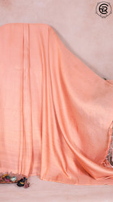 Peach Semi Kanchi Soft Silk Saree