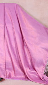 Pink Semi Kanchi Soft Silk Saree