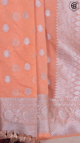 Orange Semi Georgette Banarasi Warm Silk Saree