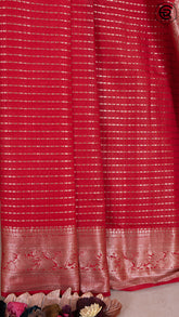 Red Zari Line Pattern with Rich Pallu Warm Silk Saree