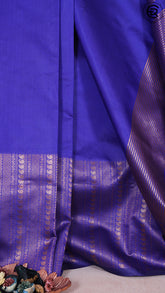 Royal Blue Heavy Border Semi Kanchi Silk Saree