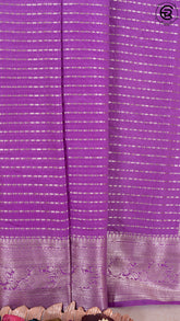 Orchid Violet Zari Line Pattern with Rich Pallu Warm Silk Saree