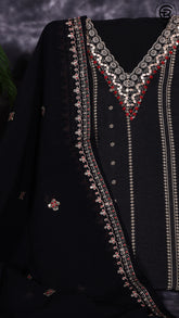 Black & Gold Soft Silk Brocade Zari Gota Patti Designer Salwar