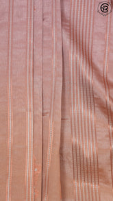 Ombre Purple and Brown Floral Zari Weaved Tussar Silk Saree