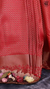 Crimson Red Bridal Kanchipuram Silk Saree