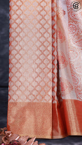 Rich Gold and Silver Leaf Zari Pure Kanchipuram Tissue Silk Saree