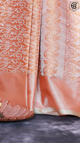 Rich Gold and Silver Zari Pure Kanchipuram Tissue Silk Saree