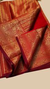 Orange Tissue Silk Saree