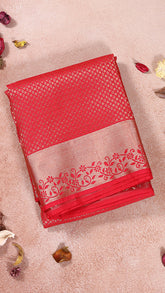 Crimson Red Bridal Kanchipuram Silk Saree