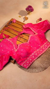 Rani Pink Embroidered Silk Blouse