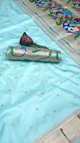 Aqua Green Paithani Silk Saree ERA03AGR