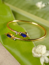 Aalaya Sapphire Prism Open Cuff Bangle Bracelet