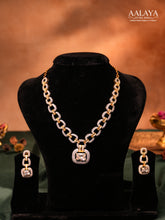 Aalaya Crystal Link Pendant Necklace Set