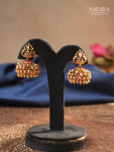 Aalaya Lakshmi Antique Gold Jhumka Earrings