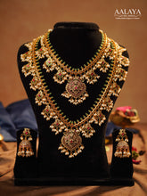 Aalaya Regal Guttapusalu Pearl Necklace and Haram Set