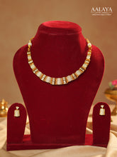 Gold-Toned Contemporary Square Necklace Set