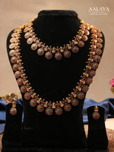 Aalaya Temple Choker Necklace Set with Lakshmi & Floral Coin Motifs