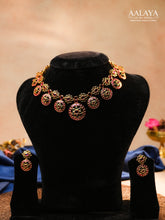Aalaya Traditional Kundan Necklace Set with Floral Disc Motifs