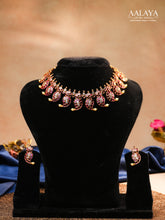 Aalaya Paisley Kundan Necklace Set with Crystal Detailing