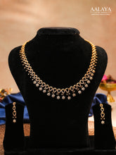 Aalaya Heart Link Necklace Set with Star Drop Accents