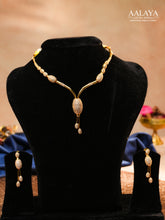 Aalaya Contemporary Y-Shape Pendant Necklace Set