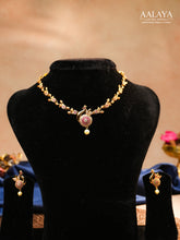 Aalaya Graceful Peacock Vine Necklace Set