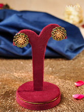 Aalaya Emerald Floral Stud Earrings