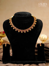 Aalaya Ruby Bloom Heritage Choker Set