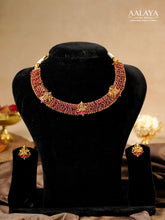 Aalaya Ruby Weave Heritage Choker Set