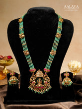 Aalaya Lakshmi Emerald Haaram Set