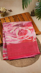 Pink Abstract Dola Silk Saree