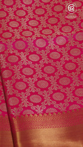 Pink and Gold Banarasi Tissue Silk Saree