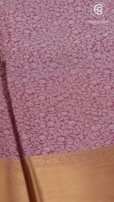 Lavender Pink Tissue Silk Saree