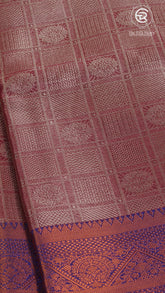 Light Pink and Royal Blue Banarasi Tissue Silk Saree