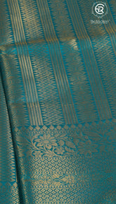 Aqua Blue Banarasi Tissue Silk Saree