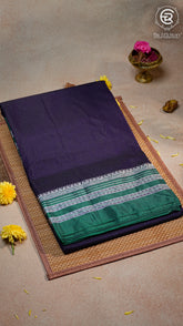Violet & Green Handloom Narayanpet Cotton Saree