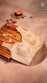 Rich Gold Floral Designer Sleeveless Silk Blouse