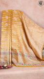 Premium Gold Tissue Silk Saree with Paithani Border
