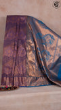 Royal Blue and Sky Blue Bridal Pure Kanchipuram Saree