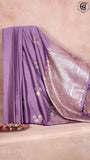 Lavender Pichwai Zari Weaving Satin Munga Banarasi Silk Saree ERA01LAV