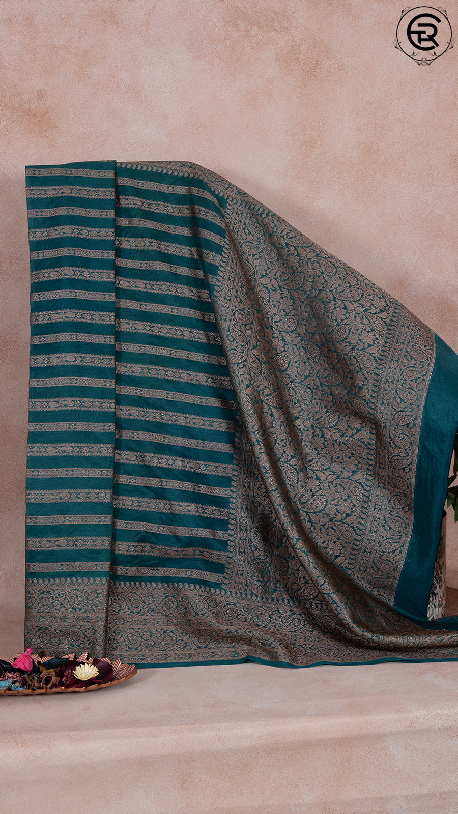 Sacramento Green Pure Warm Silk Golden Zari Brocade with Rich Pallu Varanasi Saree