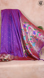 Eggplant Violet Paithani Silk Saree ERA03EBL