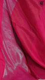 Hot Pink with Sliver Pallu Tissue Khadi Cotton Saree