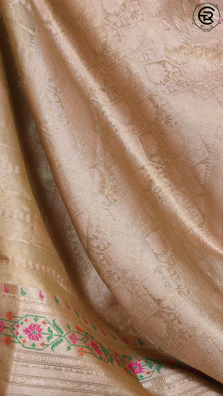 Premium Pista Green Tissue Silk Saree with Paithani Border