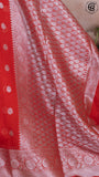 Red Semi Georgette  Banarasi Warm Silk Saree