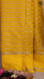 Bumblebee Yellow Pure Warm Silk Golden Zari Brocade with Rich Pallu Varanasi Saree