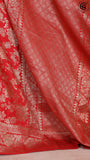 Red Khadi Georgette Banarasi Saree