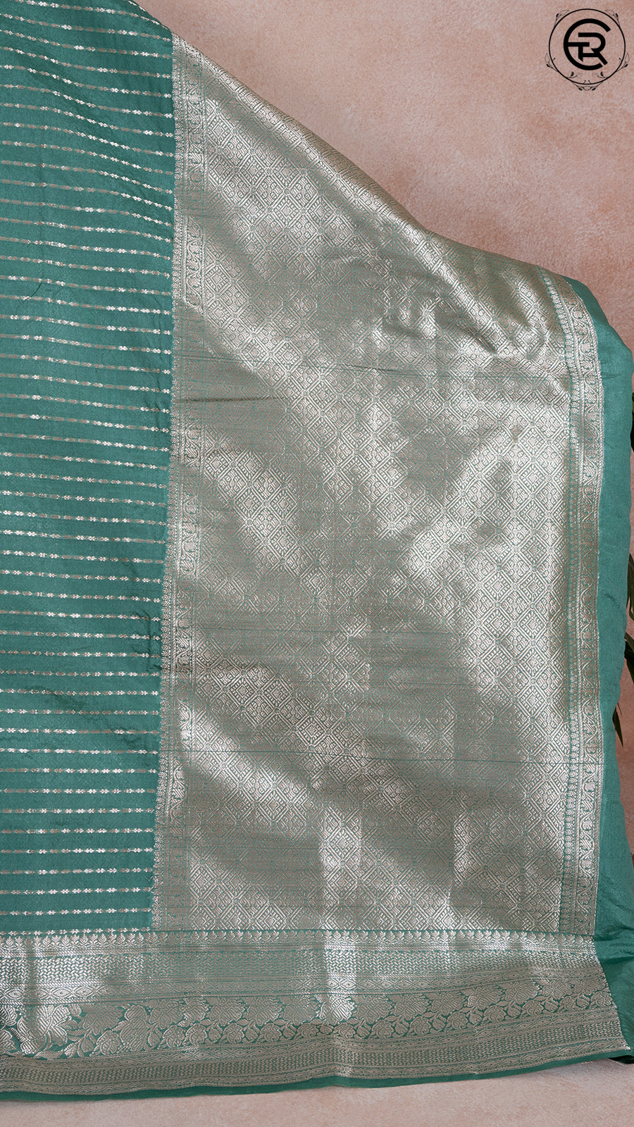 Sea Green  Zari Line Pattern with Rich Pallu Warm Silk Saree