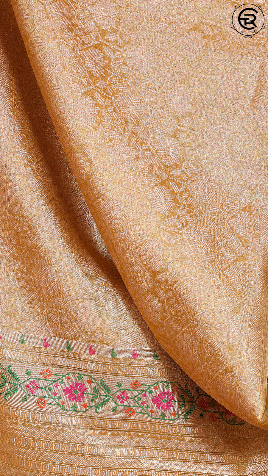 Premium Gold Tissue Silk Saree with Paithani Border