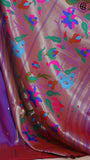 Eggplant Violet Paithani Silk Saree ERA03EBL